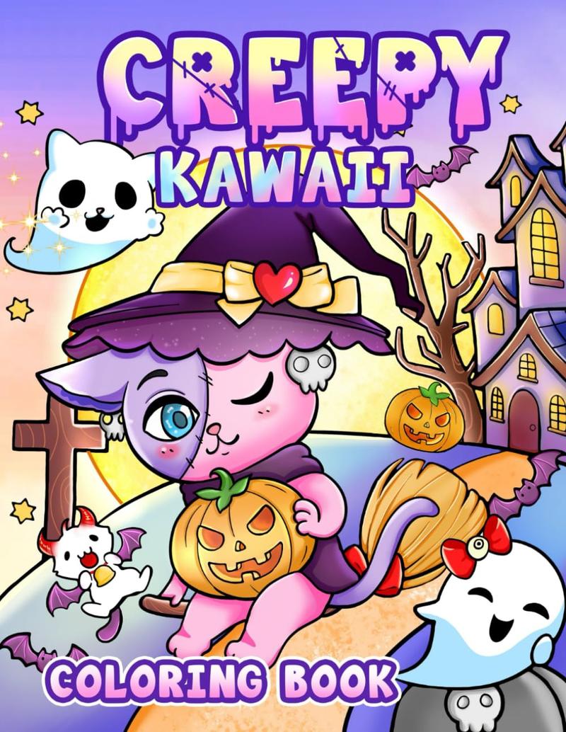 Creepy Kawaii: Chibi Cute Coloring Book with Spooky Pastel Creatures Adventures and More for Adult & Teens Relaxation & Stress Relief (Artist Wisdom Stress Relaxation Series)